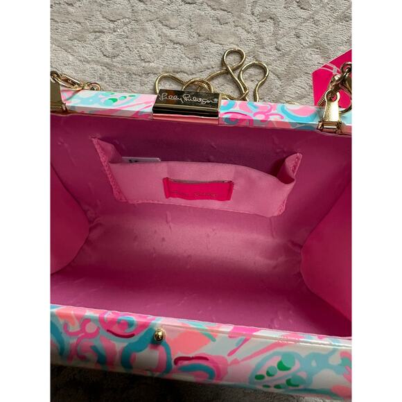 Lilly Pulitzer Lidia Minaudière Clutch Love Bug Print NEW NWT $128 - Picture 4 of 7